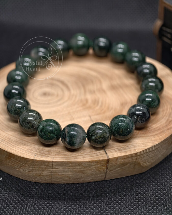 11mm天然聚寶盆綠幽靈水晶手串17cm手圍_lyl002