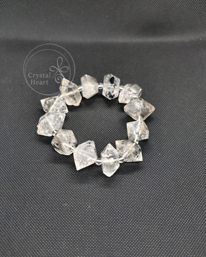 25x19mm天然閃靈鑽水晶手串18cm手圍_SLJ002