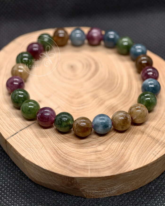 8mm 天然彩碧璽水晶手串 16cm 手圍 BC002