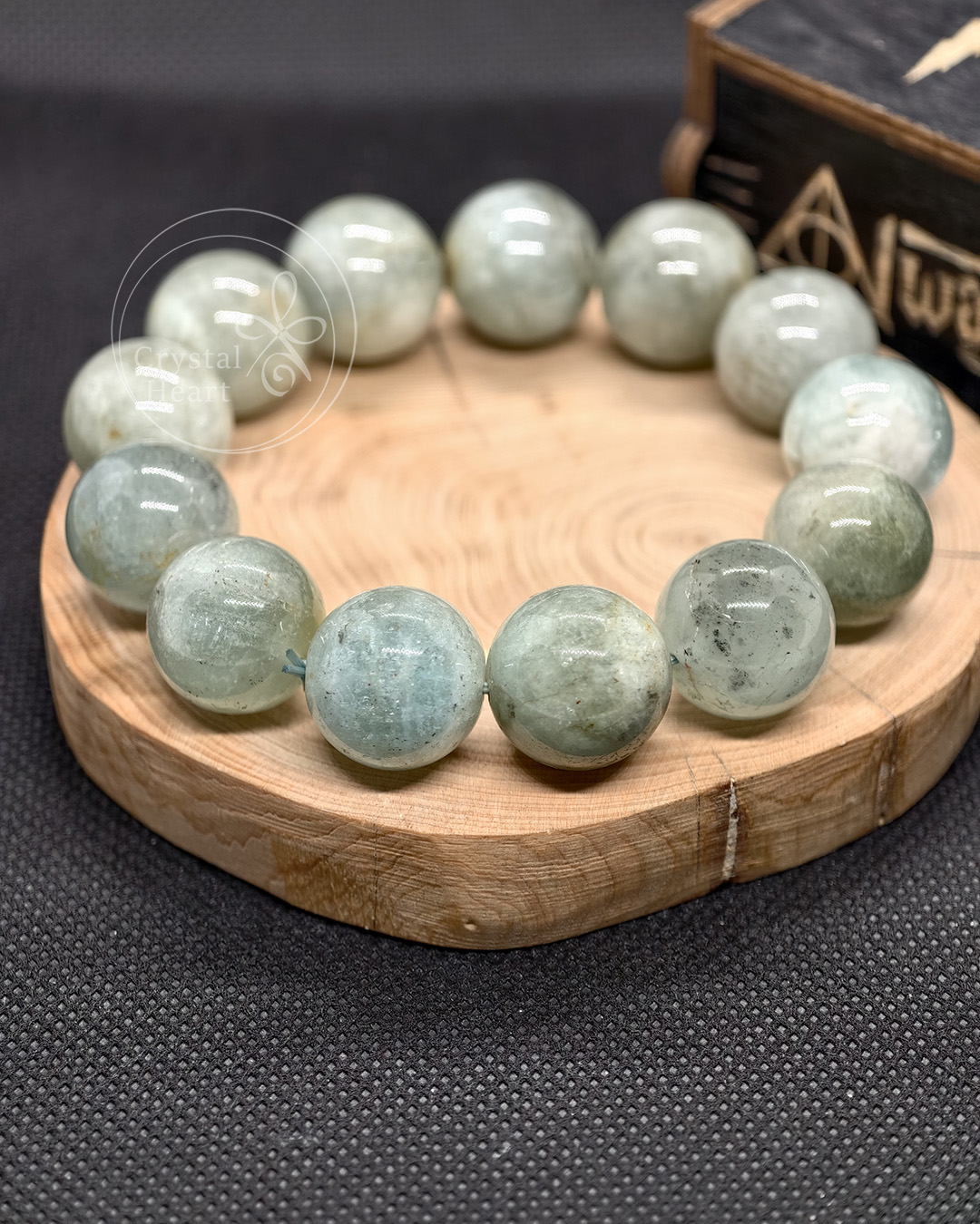 16mm 天然海藍寶手串 19cm手圍 hmb001