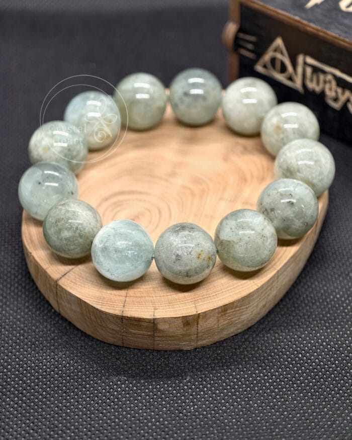 16mm 天然海藍寶手串 19cm手圍 hmb001