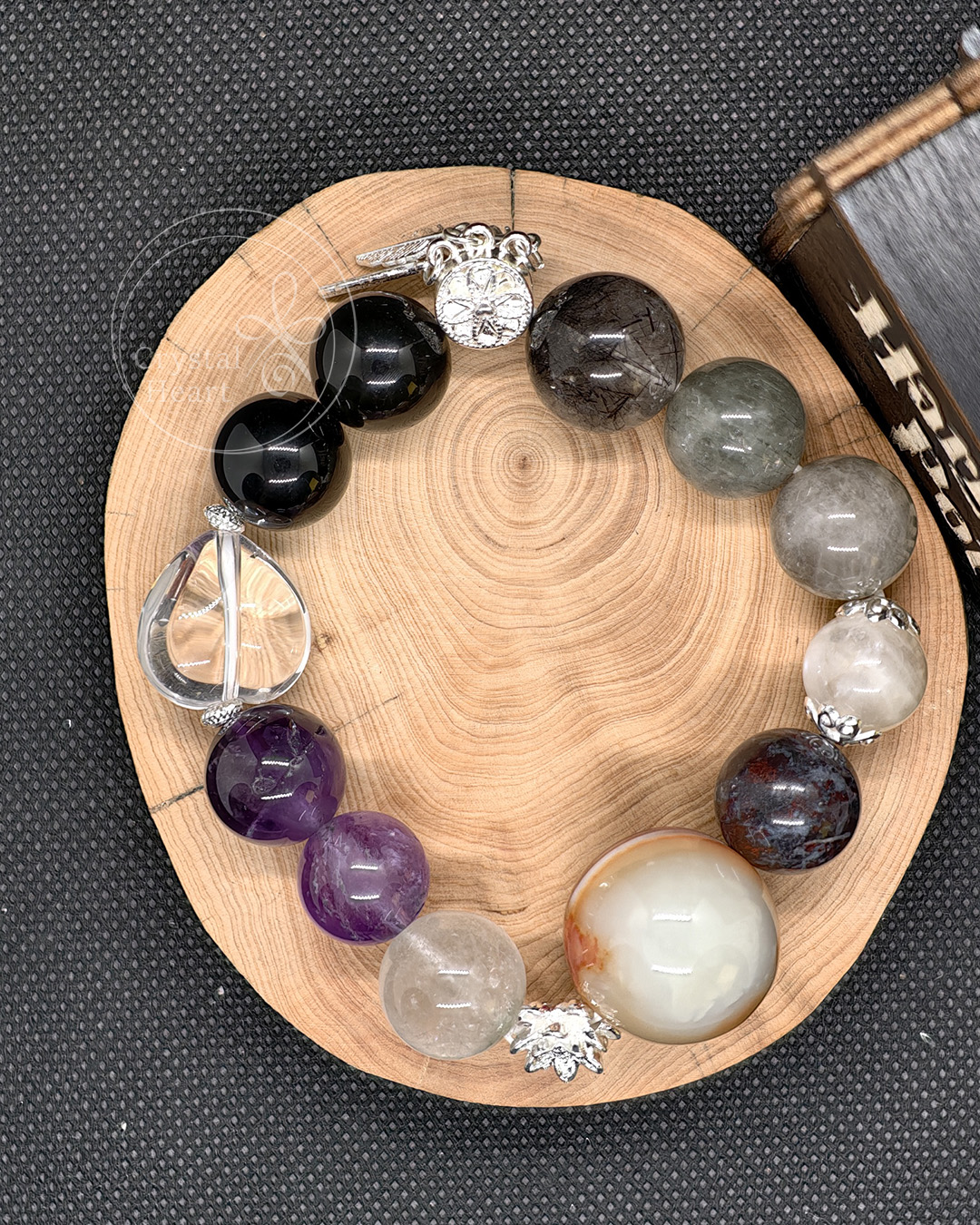 12-20mm 水，木，金，火，天然水晶手串 17cm 手圍 chdesign_5elements_01