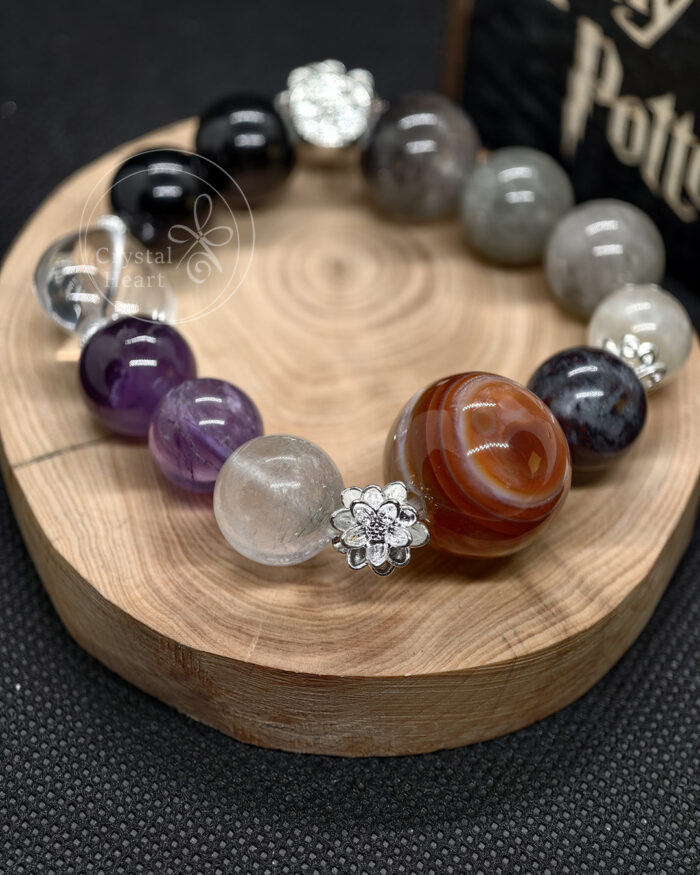 12-20mm 水，木，金，火，天然水晶手串 17cm 手圍 chdesign_5elements_01