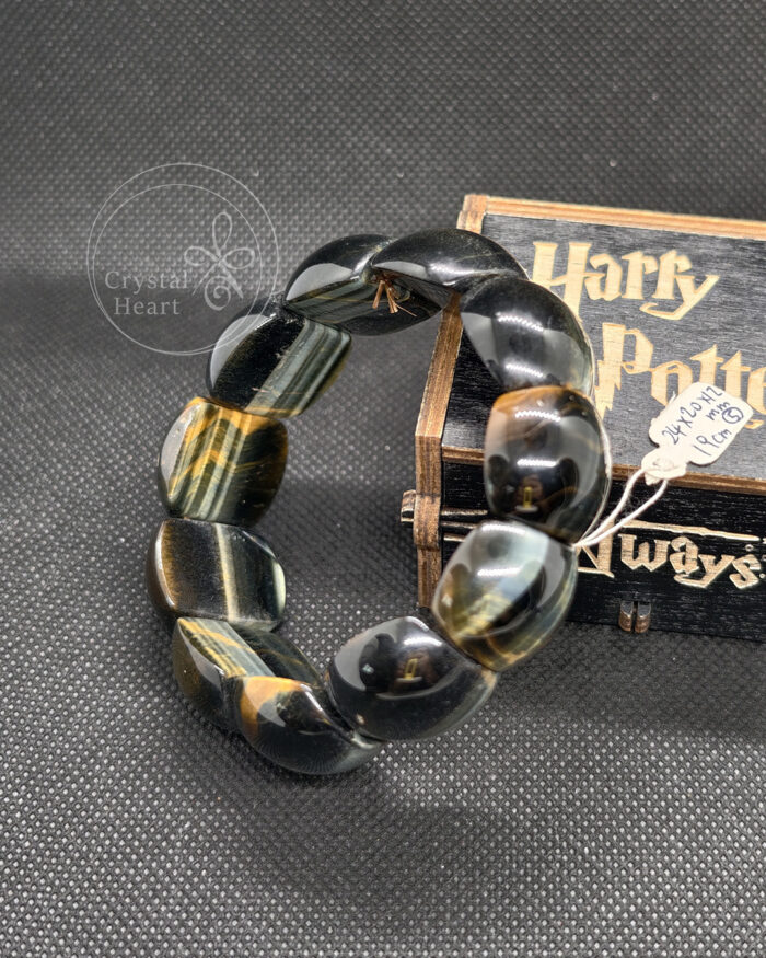 24x20x12mm 貓眼虎眼石水晶手牌 19cm手圍 fm005