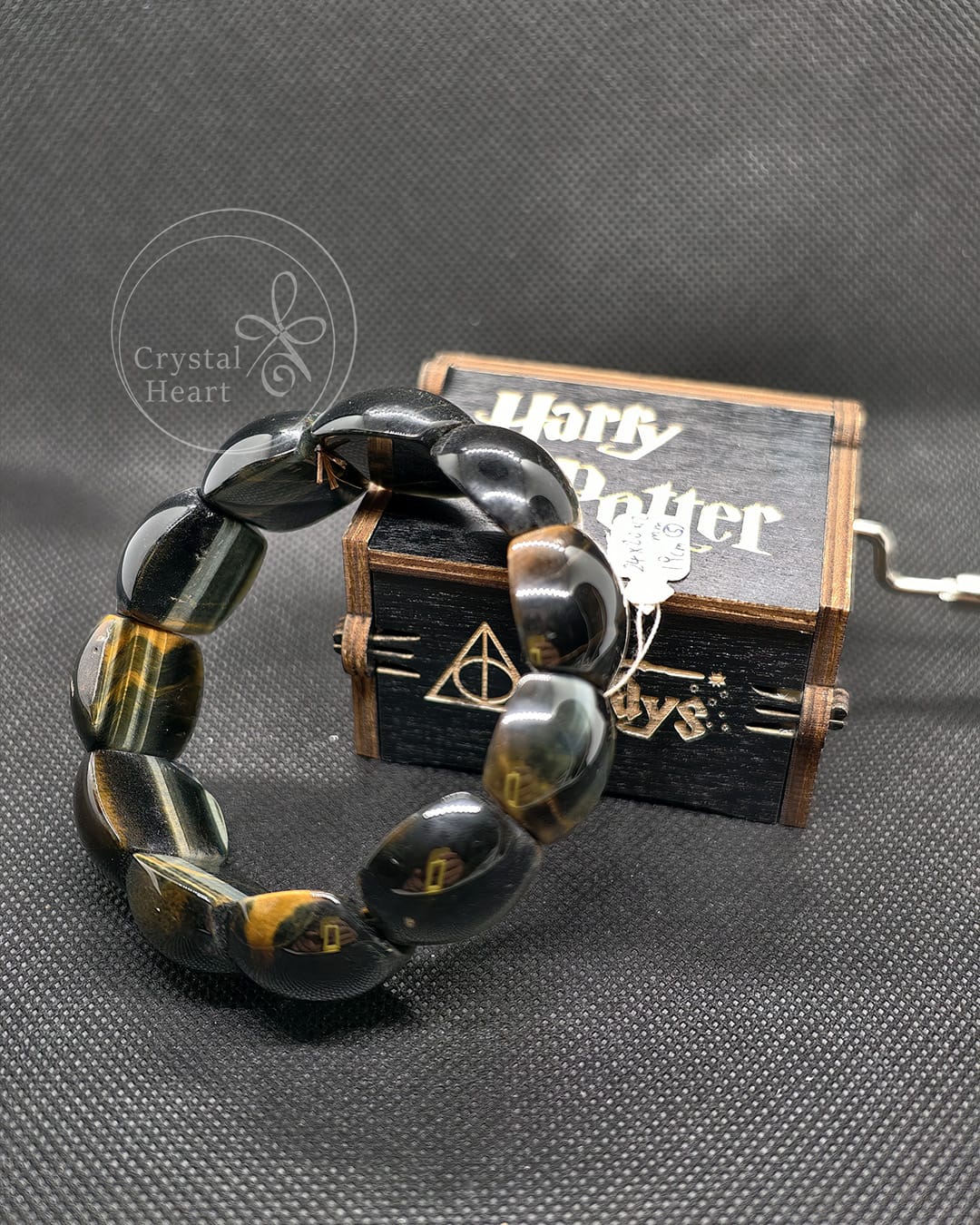 24x20x12mm 貓眼虎眼石水晶手牌 19cm手圍 fm005
