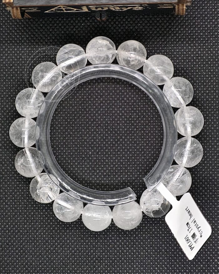 12mm 天然白幽靈水晶手串 17cm 手圍 PYL001